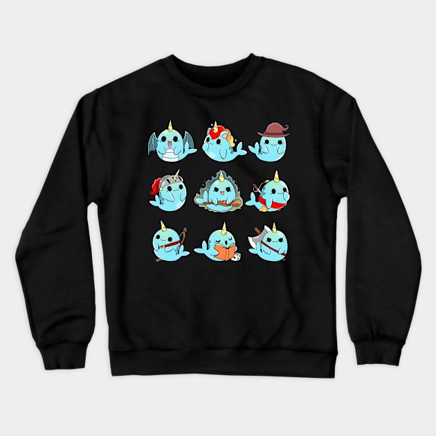 Narwhal Role Play Game Crewneck Sweatshirt by Vallina84